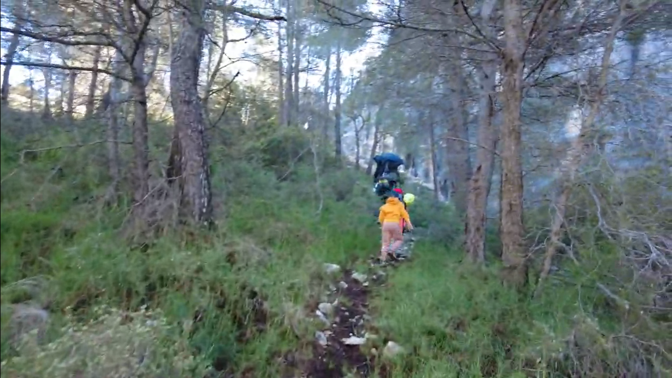 Sendero de subida a Ull del moro